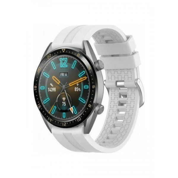   Λουράκι Σιλικόνης White (Huawei Watch GT/GT Pro 2/3/4/5 / Ultimate 46mm)