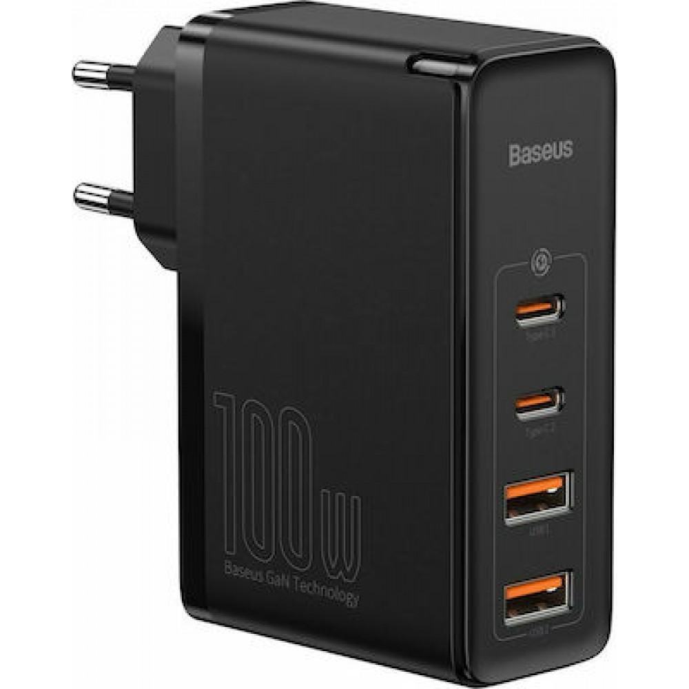 Baseus GaN2 Pro Φορτιστής 100W 2x USB + 2x USB-C Black