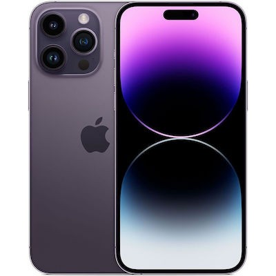 Apple iPhone 14 Pro Max 5G (6GB/128GB) Deep Purple Εκθεσιακό  (1 Year Warranty) 86% + Battery 