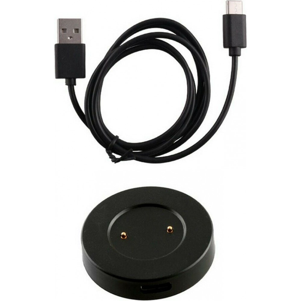 Φορτιστής Καλώδιο Type C & Αντάπτορας Μαύρο (Huawei Watch GT/GT2)