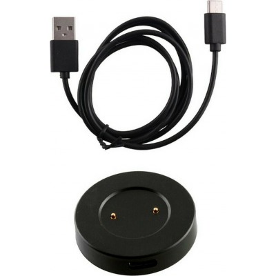 Φορτιστής Καλώδιο Type C & Αντάπτορας Μαύρο (Huawei Watch GT/GT2)