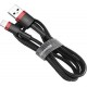 Baseus Braided USB to Lightning Cable Black/Red 1m (CALKLF-B19)