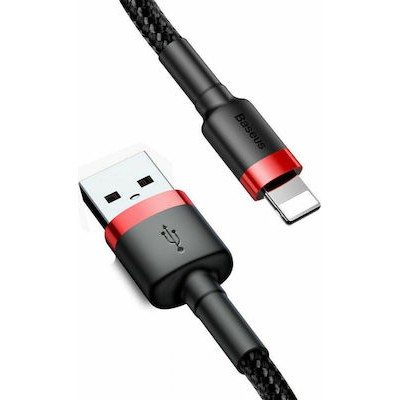 Baseus Braided USB to Lightning Cable Black/Red 2m (CALKLF-C19)