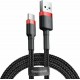 Baseus Braided USB 2.0 Cable USB-C male - USB-A male Black/Red 2m (CATKLF-C91)