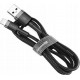 Baseus Braided USB to Lightning Cable Black 1m (CALKLF-BG1)