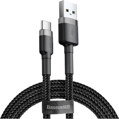 Baseus Braided USB 2.0 Cable USB-C male - USB-A male Black 2m (CATKLF-CG1)
