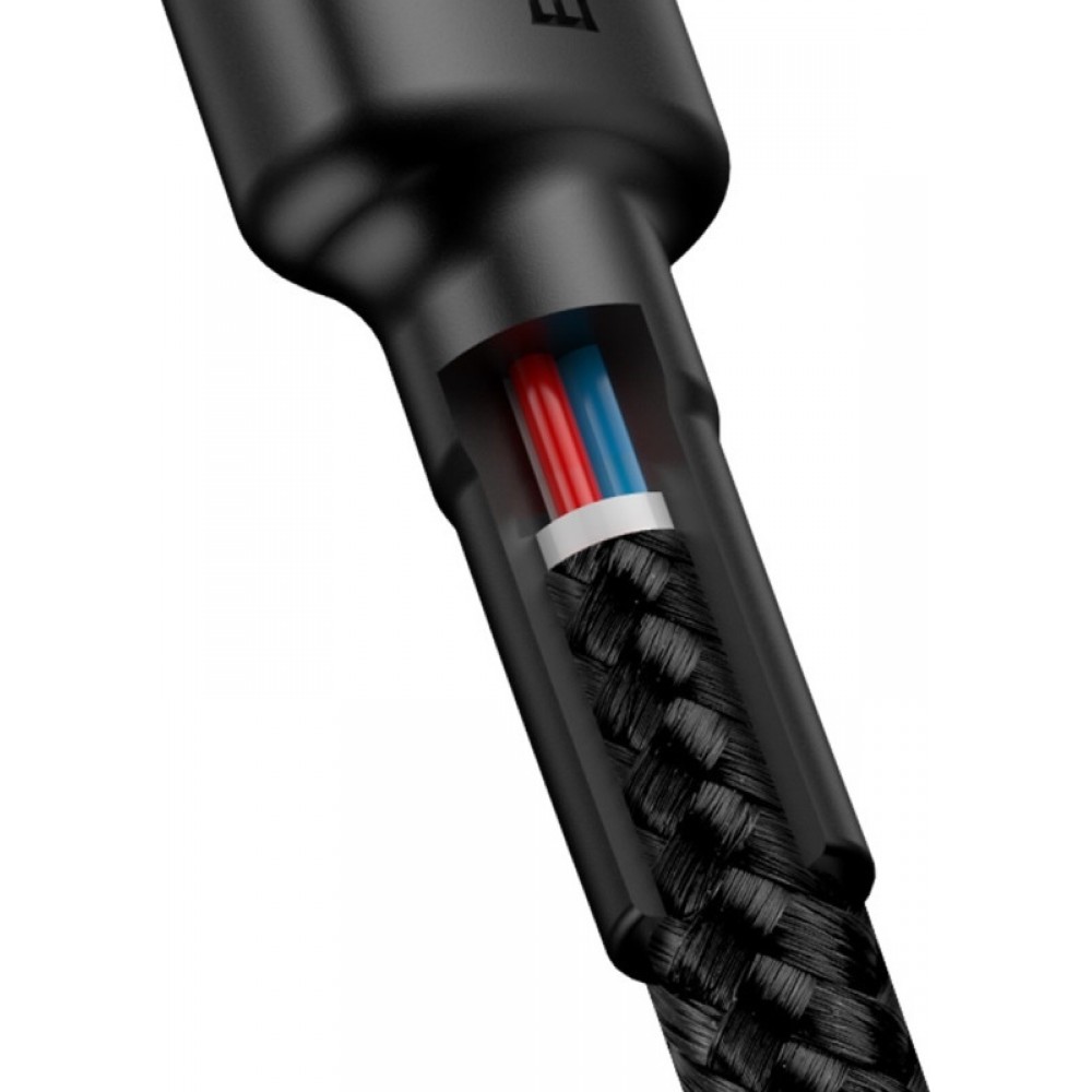 Baseus Braided USB 2.0 Cable USB-C male - USB-C male Black 1m (CATKLF-GG1)