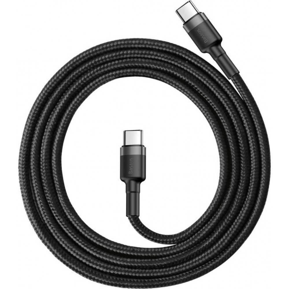 Baseus Braided USB 2.0 Cable USB-C male - USB-C male Black 1m (CATKLF-GG1)