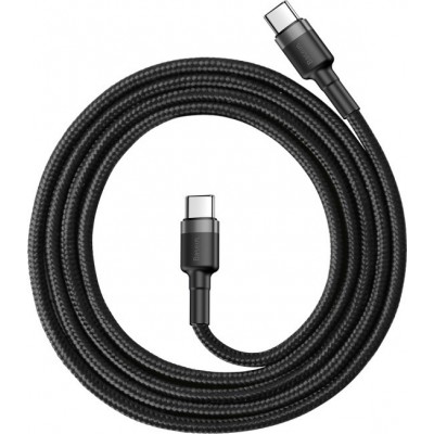 Baseus Braided USB 2.0 Cable USB-C male - USB-C male Black 1m (CATKLF-GG1)