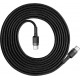 Baseus Braided USB 2.0 Cable USB-C male - USB-C male Black 2m (CATKLF-HG1)