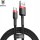 Baseus Braided USB 2.0 Cable USB-C male - USB-A male Black/Red 3m (CATKLF-U91)