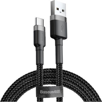 Baseus Braided USB 2.0 Cable USB-C male - USB-A male Μαύρο 3m (CATKLF-UG1)