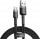 Baseus Braided USB 2.0 Cable USB-C male - USB-A male Μαύρο 3m (CATKLF-UG1)