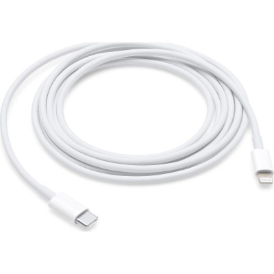Apple Regular Cable USB-C male - Lightning Λευκό 2m (MKQ42ZM/A)