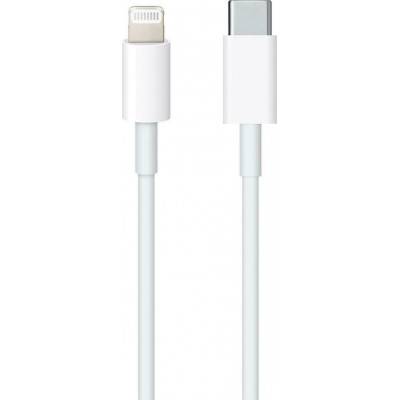 Apple Regular Cable USB-C male - Lightning Λευκό 2m (MKQ42ZM/A)