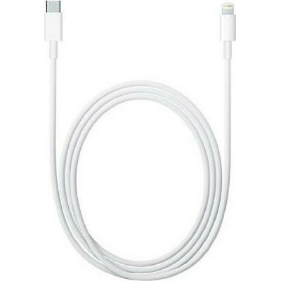 Apple Regular Cable USB-C male - Lightning Λευκό 2m (MKQ42ZM/A)