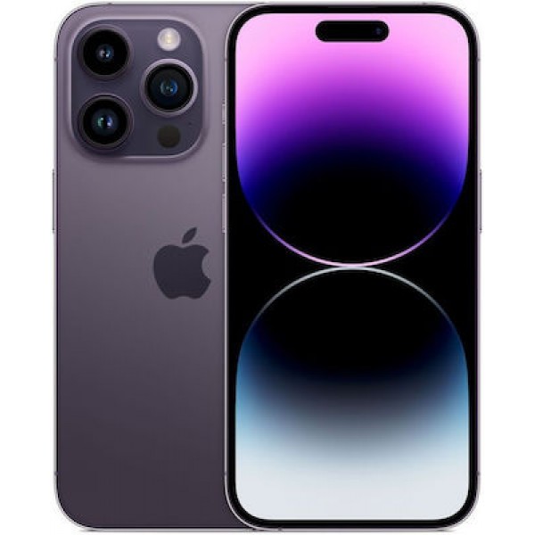 Apple iPhone 14 Pro 5G (6GB/128GB) Deep Purple Εκθεσιακό (1 Year Warranty) 100% Battery