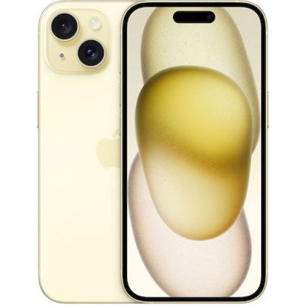 Apple iPhone 15 (6GB/128GB) Yellow Εκθεσιακό NEW Open Box (Εργοστασιακή εγγύηση εως 14/04/26) 100% Battery