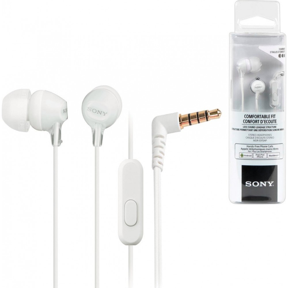 Sony MDR-EX15AP In-ear Handsfree με Βύσμα 3.5mm Λευκό