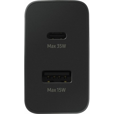 Samsung Dual Port USB-A/ USB-C Wall Adapter Μαύρο (EP-TA220NBE) Retail