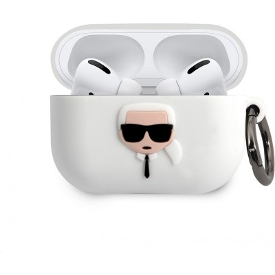 Karl Lagerfeld AirPods Pro 2 Silicone Cover White