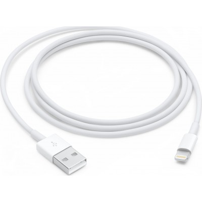 Apple Regular USB to Lightning Cable Λευκό 1m (MXLY2ZM/A)