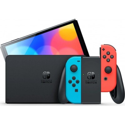 Nintendo Switch OLED (Neon Blue & Red)