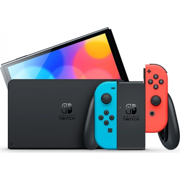 Nintendo Switch OLED (Neon Blue & Red)