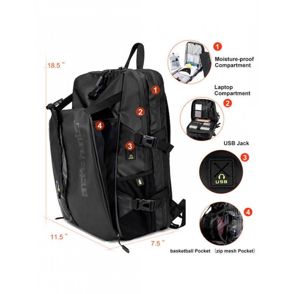 Arctic Hunter B00391 Σακίδιο πλάτης Black