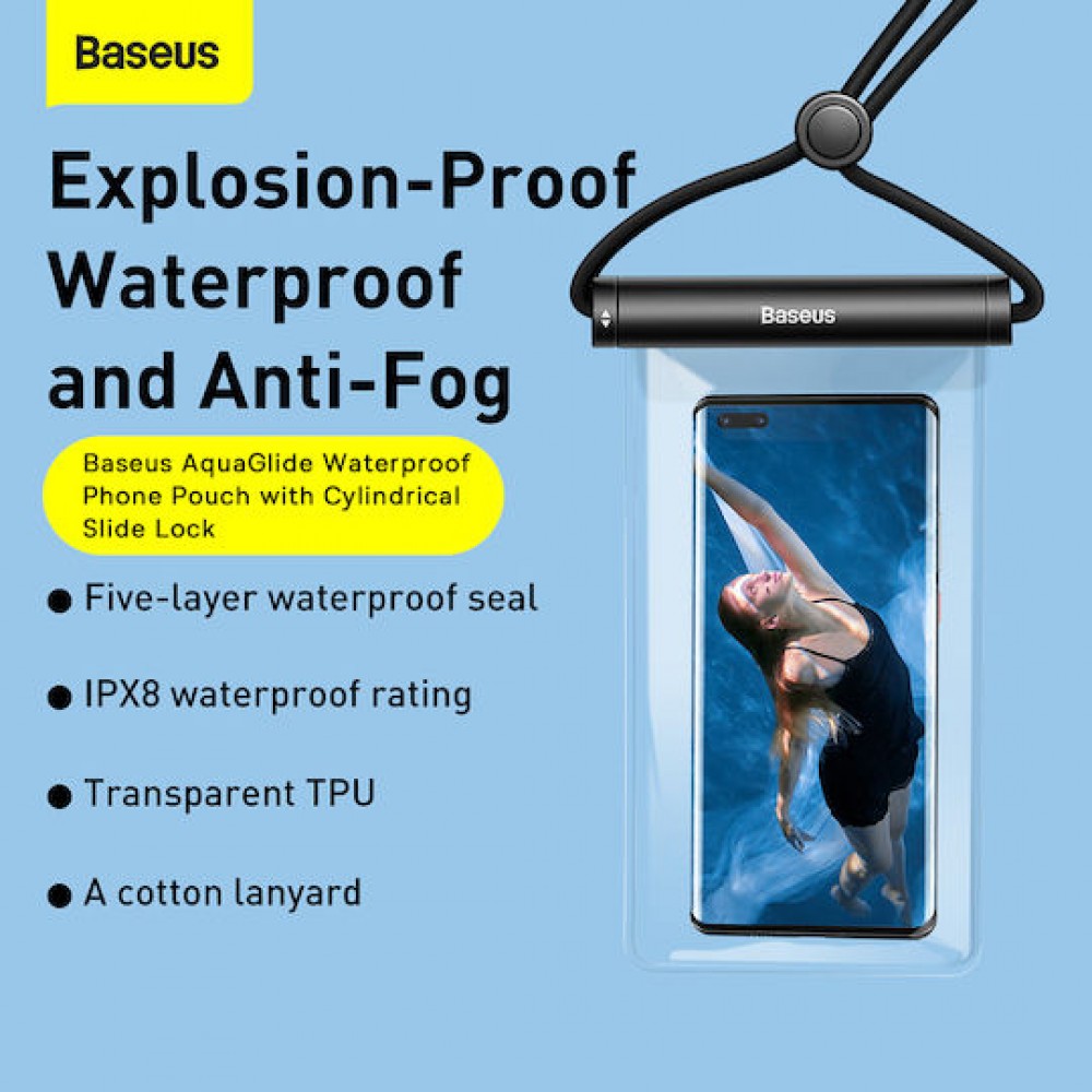 Baseus AquaGlide Waterproof Bag έως 7.2" Black
