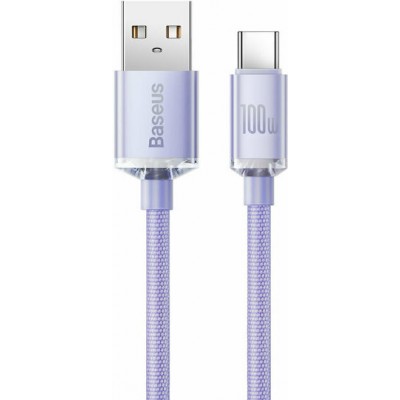 Baseus Braided USB 2.0 Cable USB-A male - USB-C Female Purple 1,2m (CAJY000405)