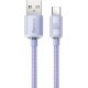 Baseus Braided USB 2.0 Cable USB-A male - USB-C Female Purple 1,2m (CAJY000405)