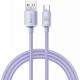 Baseus Braided USB 2.0 Cable USB-A male - USB-C Female Purple 1,2m (CAJY000405)