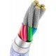 Baseus Braided USB 2.0 Cable USB-A male - USB-C Female Purple 1,2m (CAJY000405)