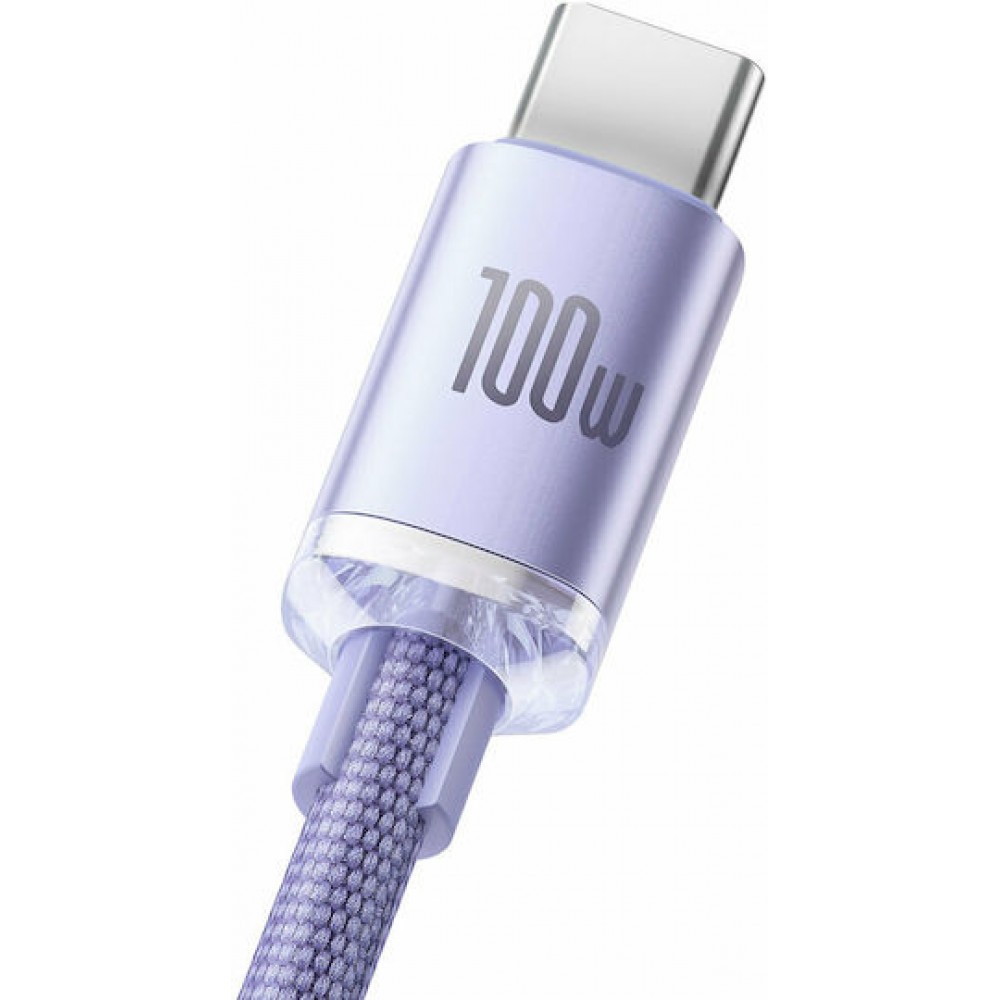 Baseus Braided USB 2.0 Cable USB-A male - USB-C Female Purple 1,2m (CAJY000405)