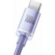 Baseus Braided USB 2.0 Cable USB-A male - USB-C Female Purple 1,2m (CAJY000405)