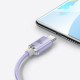 Baseus Braided USB 2.0 Cable USB-A male - USB-C Female Purple 1,2m (CAJY000405)