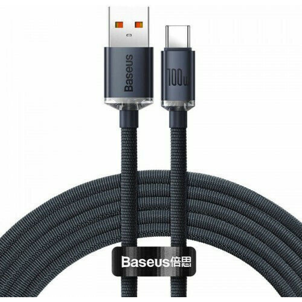 Baseus Braided USB 2.0 Cable USB-A male - USB-C Female Black 2m (CAJY000501)