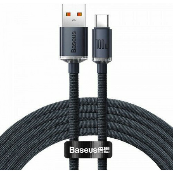 Baseus Braided USB 2.0 Cable USB-A male - USB-C Female Black 2m (CAJY000501)