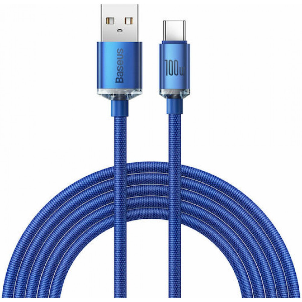 Baseus Braided USB 2.0 Cable USB-A male - USB-C Female Blue 2m (CAJY000503)