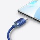 Baseus Braided USB 2.0 Cable USB-A male - USB-C Female Blue 2m (CAJY000503)