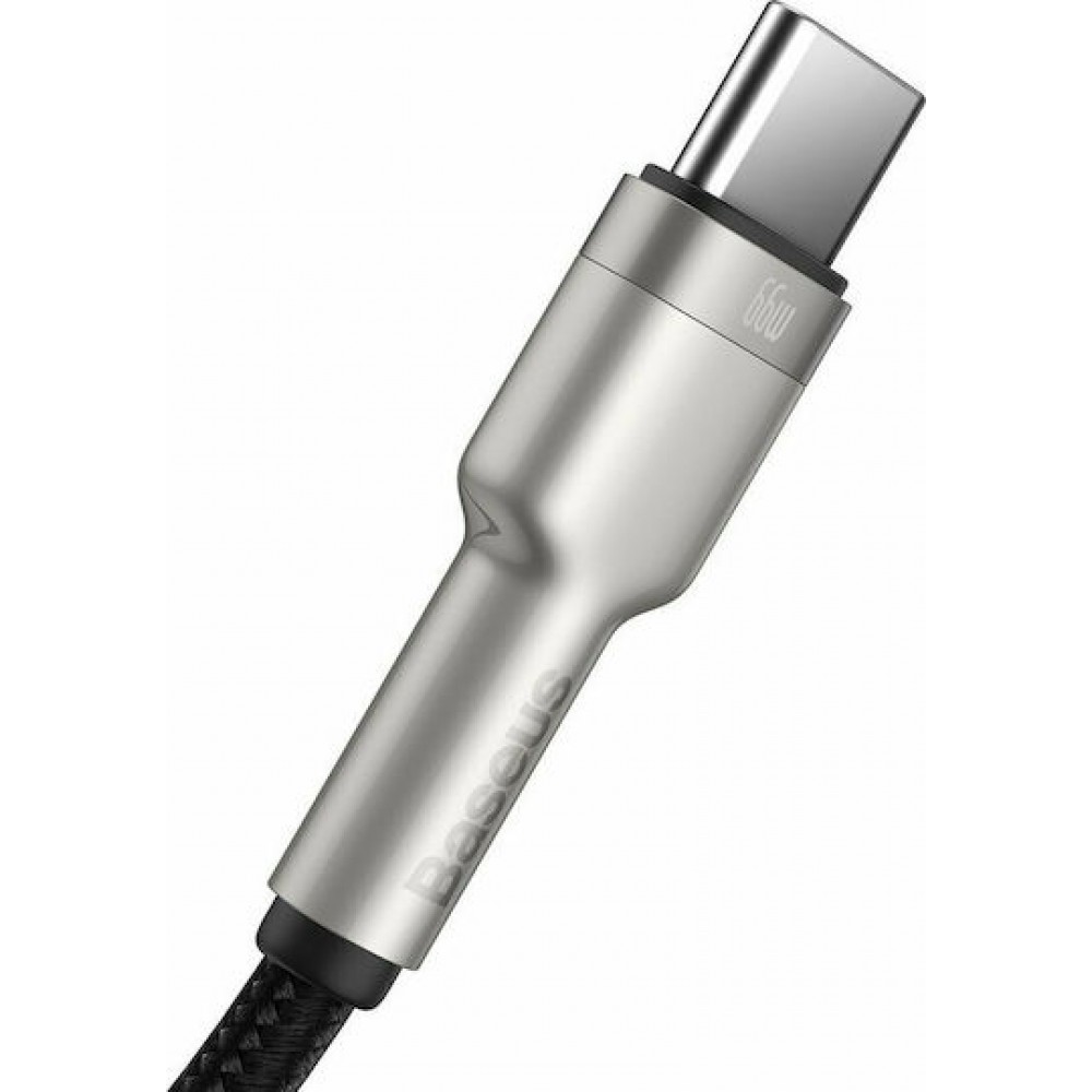 Baseus Braided USB 2.0 Cable USB-A male - USB-C Female Black/Silver 25cm (CAKF000001)