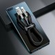 Baseus Braided USB 2.0 Cable USB-A male - USB-C Female Black/Silver 25cm (CAKF000001)