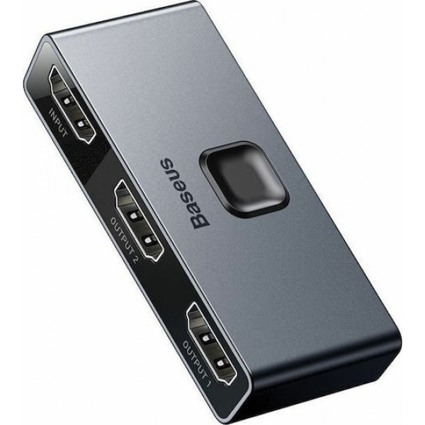 Baseus HUB Matrix Two-Way HDMI Switcher Space Grey
