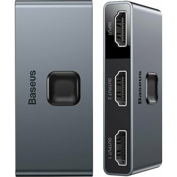 Baseus HUB Matrix Two-Way HDMI Switcher Space Grey
