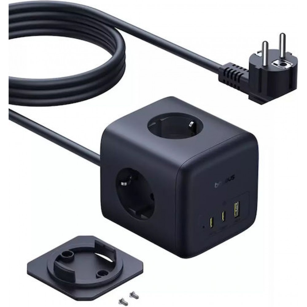 Baseus Enerfill FA11 Πολύπριζο 3 Θέσεων 67W με καλώδιο 1.5m Black