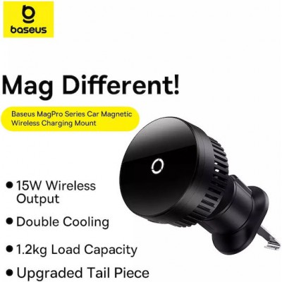 Baseus MagPro Wireless Car Charger 15W Black