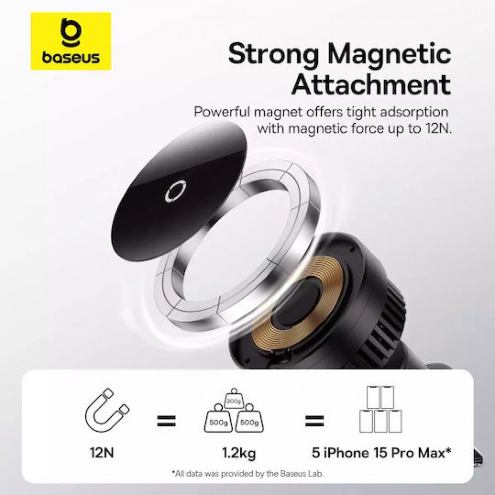 Baseus MagPro Wireless Car Charger 15W Black