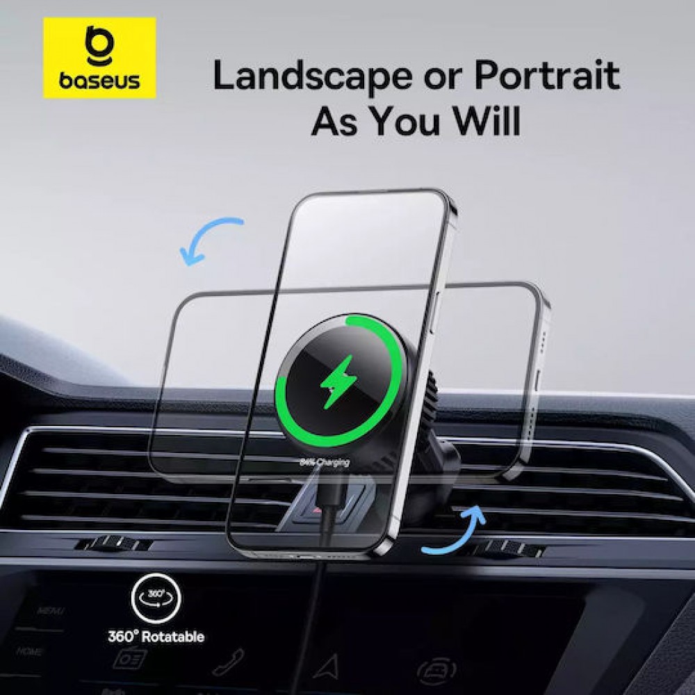 Baseus MagPro Wireless Car Charger 15W Black