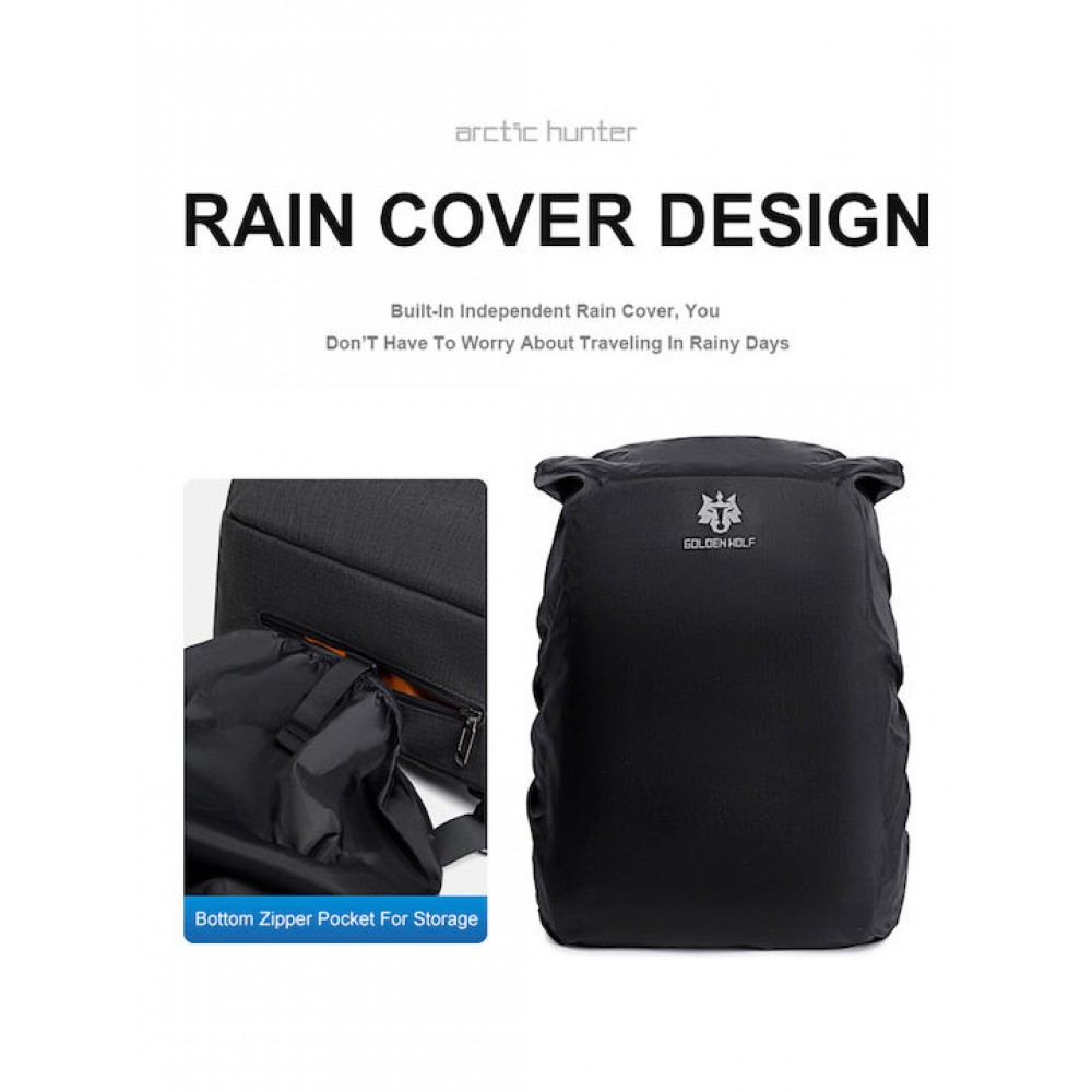 Golden Wolf GB00375 Σακίδιο Πλάτης Black